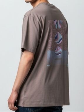 Billabong Gallery Taupe Graphic Art Tee